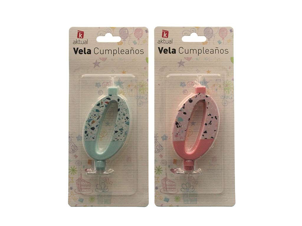 VELA 2 COLORES NUMERO -0- cod. 3400776