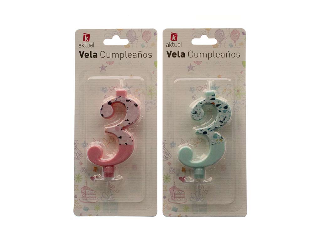 VELA 2 COLORES NUMERO -3- cod. 3400779