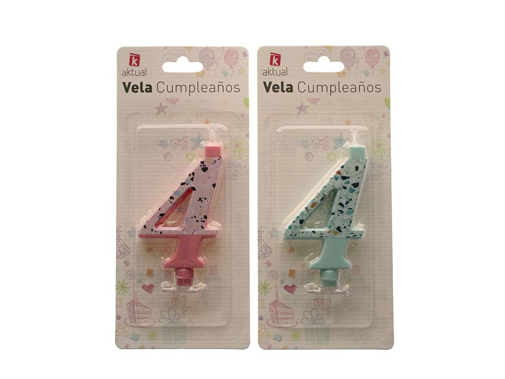 VELA 2 COLORES NUMERO -4- cod. 3400780