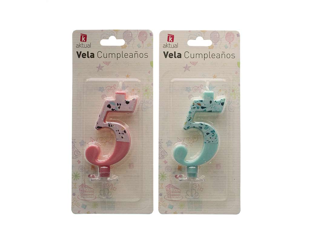 VELA 2 COLORES NUMERO -5- cod. 3400781