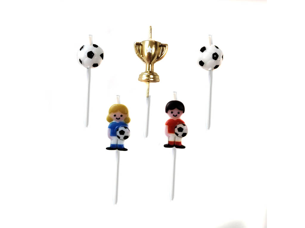 SET 5 VELAS FUTBOL cod. 3400862