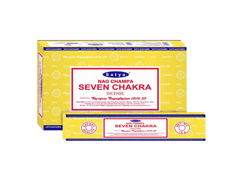 SETTE CHAKRA INCENSO SATYA 15 GR. cod. 3400877