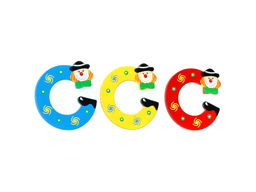 LETRA INFANTIL MADERA PAYASO C cod. 3500157