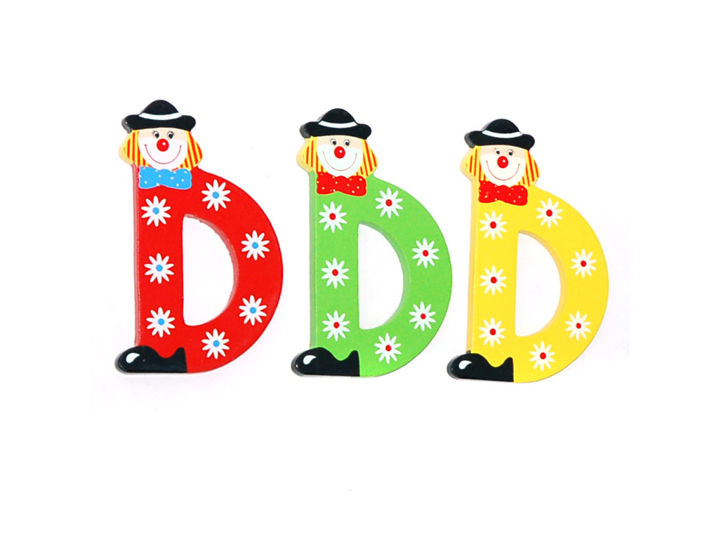 LETRA INFANTIL MADERA PAYASO D cod. 3500158