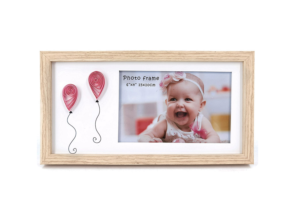 PORTAFOTO 10X15 PALLONCINI ROSE cod. 3501178