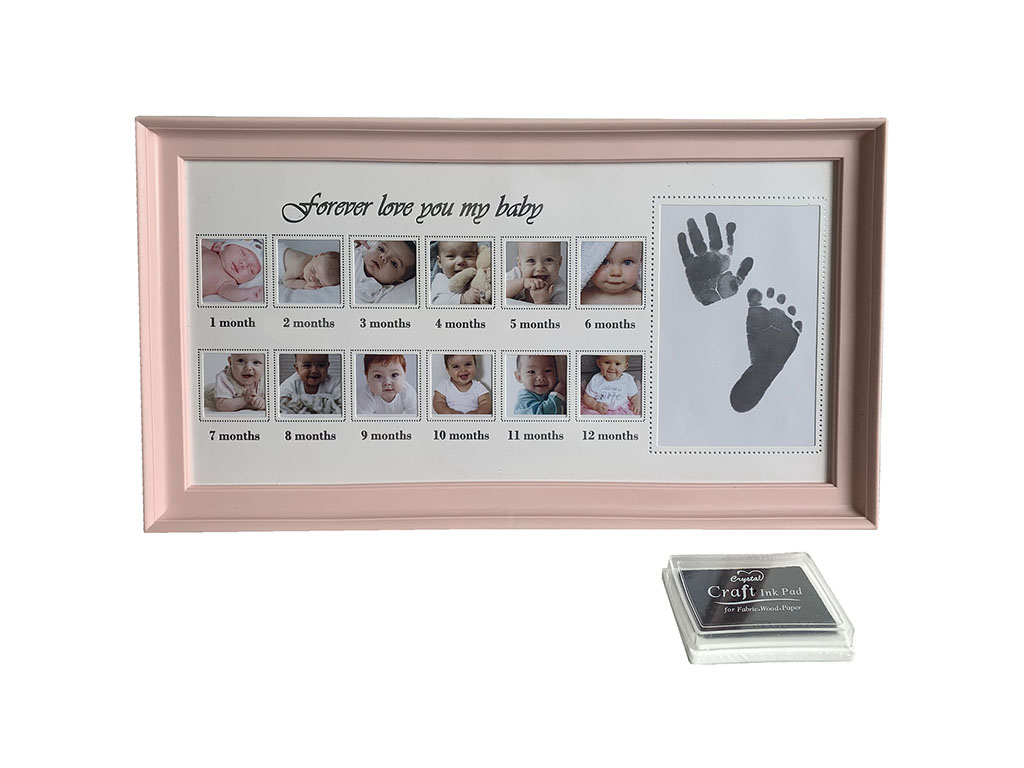 BABY PHOTOFRAME 12 MONTHS - PINK cod. 3501182