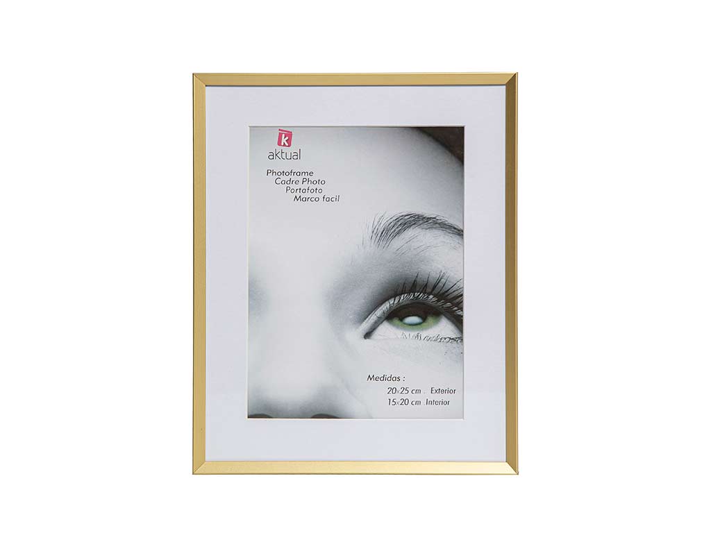 PORTAFOTO ALUMINIO 20x25 DORADO cod. 3501236