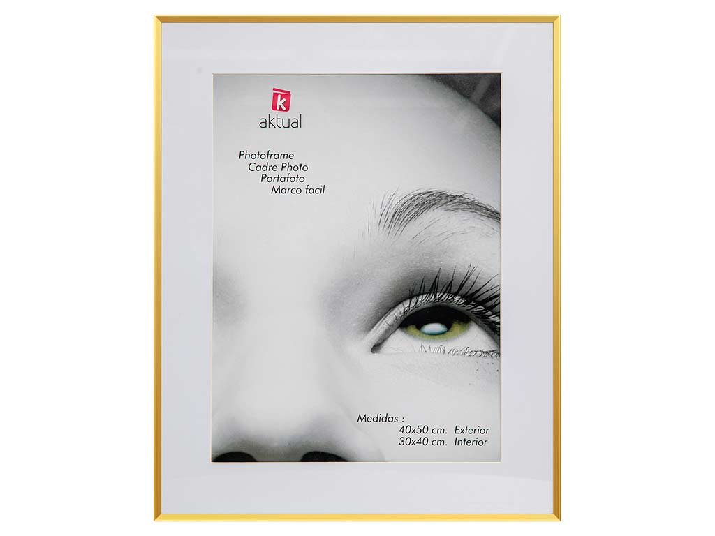 PORTAFOTO ALUMINIO 40x50 DORADO cod. 3501240