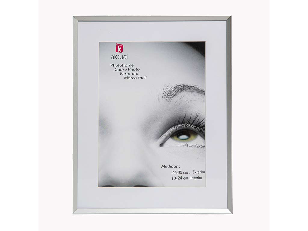 PORTAFOTO ALUMINIO 24x30 PLATA cod. 3501254