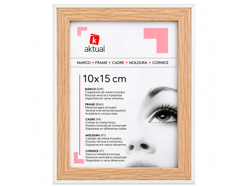PORTAFOTO MDF 10X15 COLOR ROBLE cod. 3501285