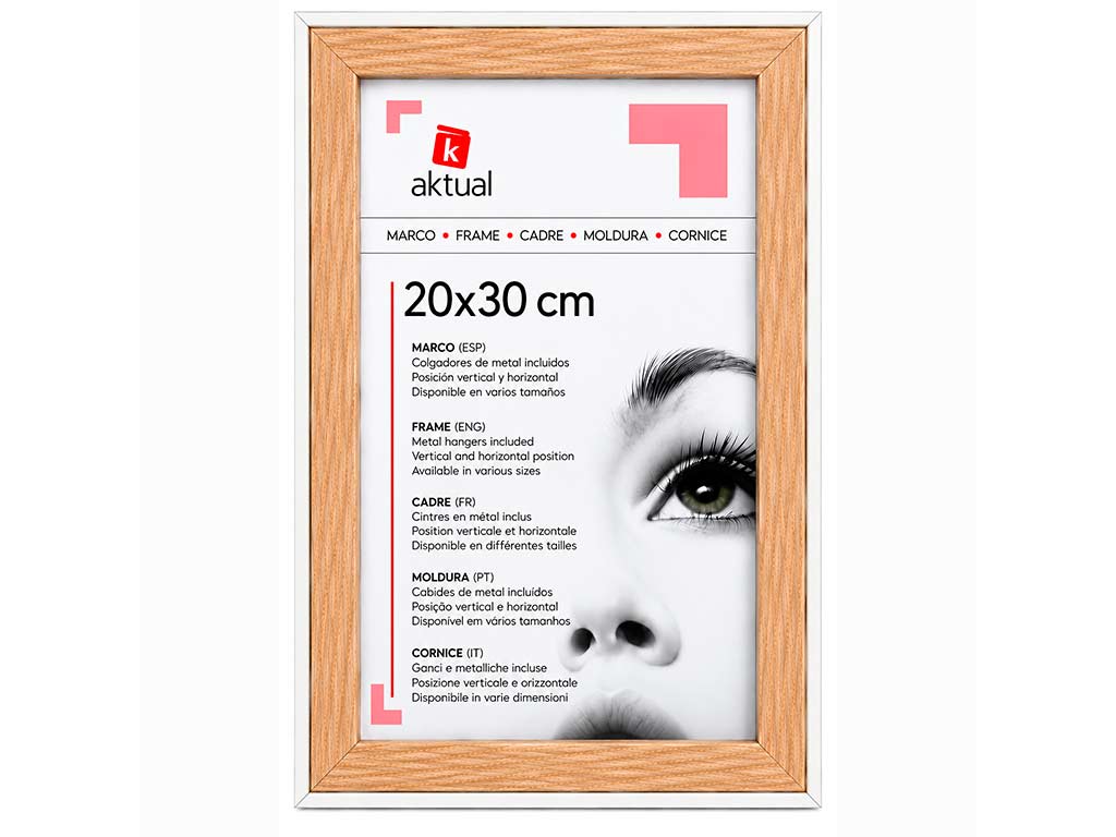 PORTAFOTO MDF 20X30 COLOR ROBLE cod. 3501290