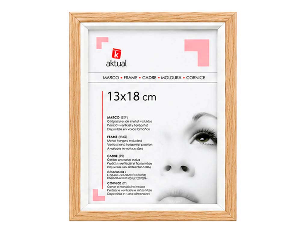 PORTAFOTO MDF 13X18 COLOR ROBLE cod. 3501318