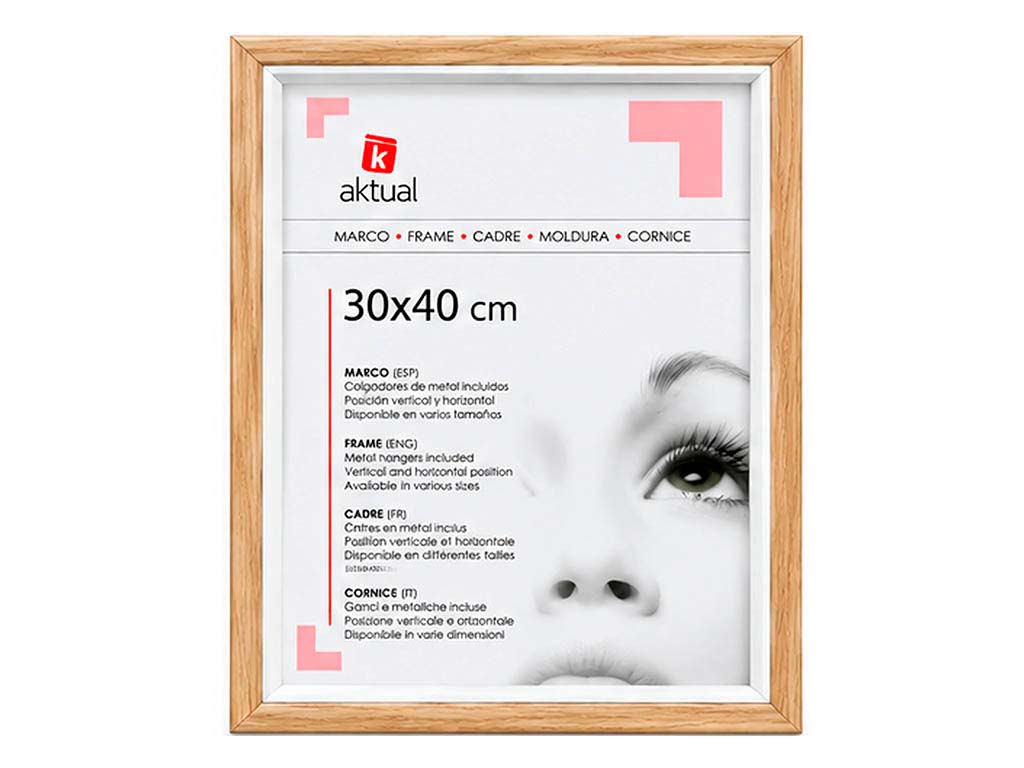 PORTAFOTO MDF 30X40 COLOR ROBLE cod. 3501324