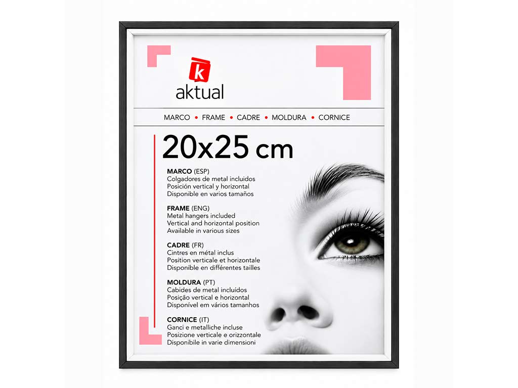 PORTAFOTO MDF 20X25 COLOR NEGRO cod. 3501329