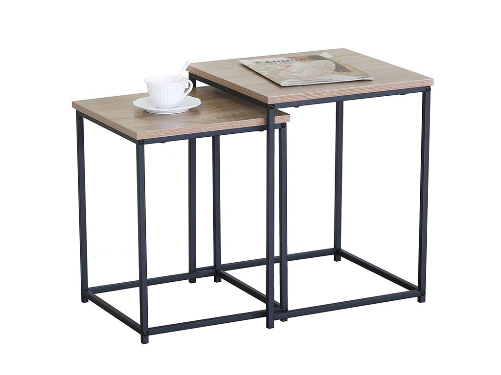 2-SET BROTO METAL SIDE TABLES cod. 3600175