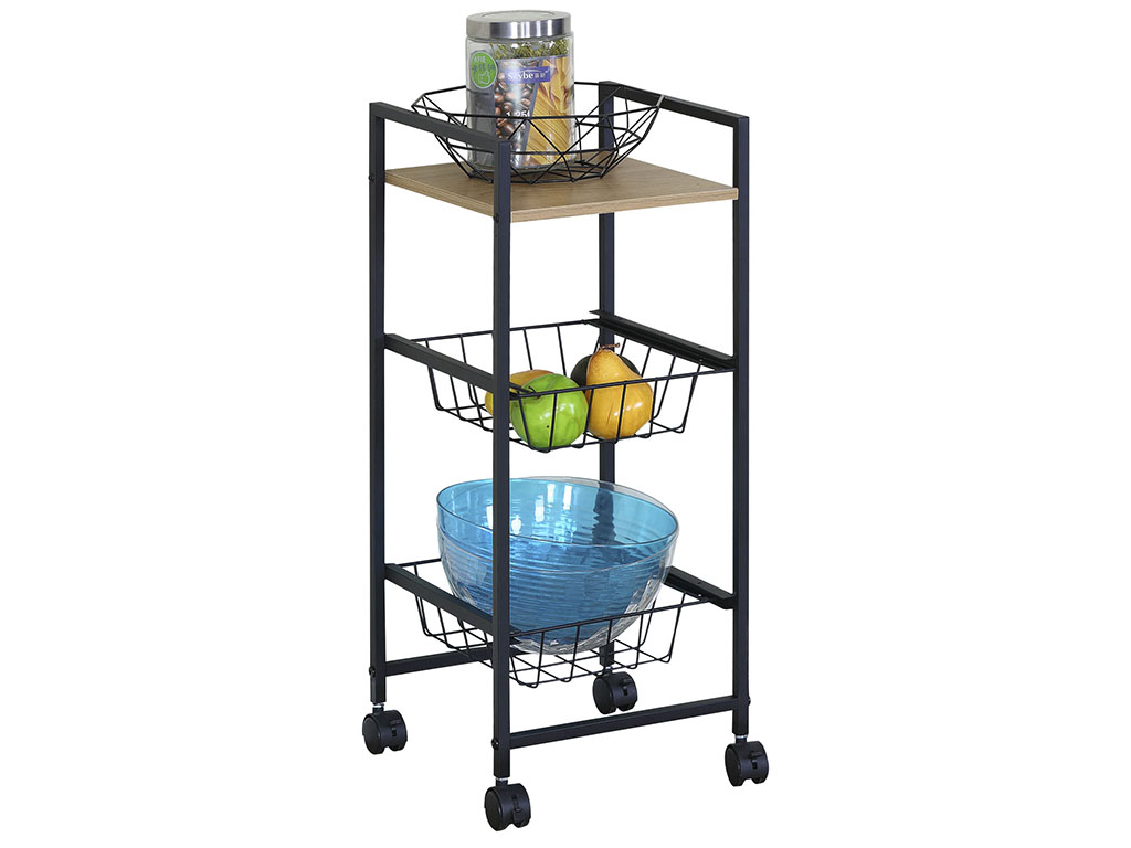 TRILLO METAL KITCHEN CART 2 BASKETS cod. 3600182