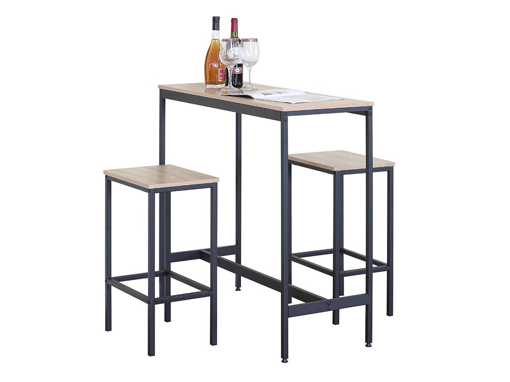 TABLE DE BAR + 2 TABOURETS NEXO cod. 3600217