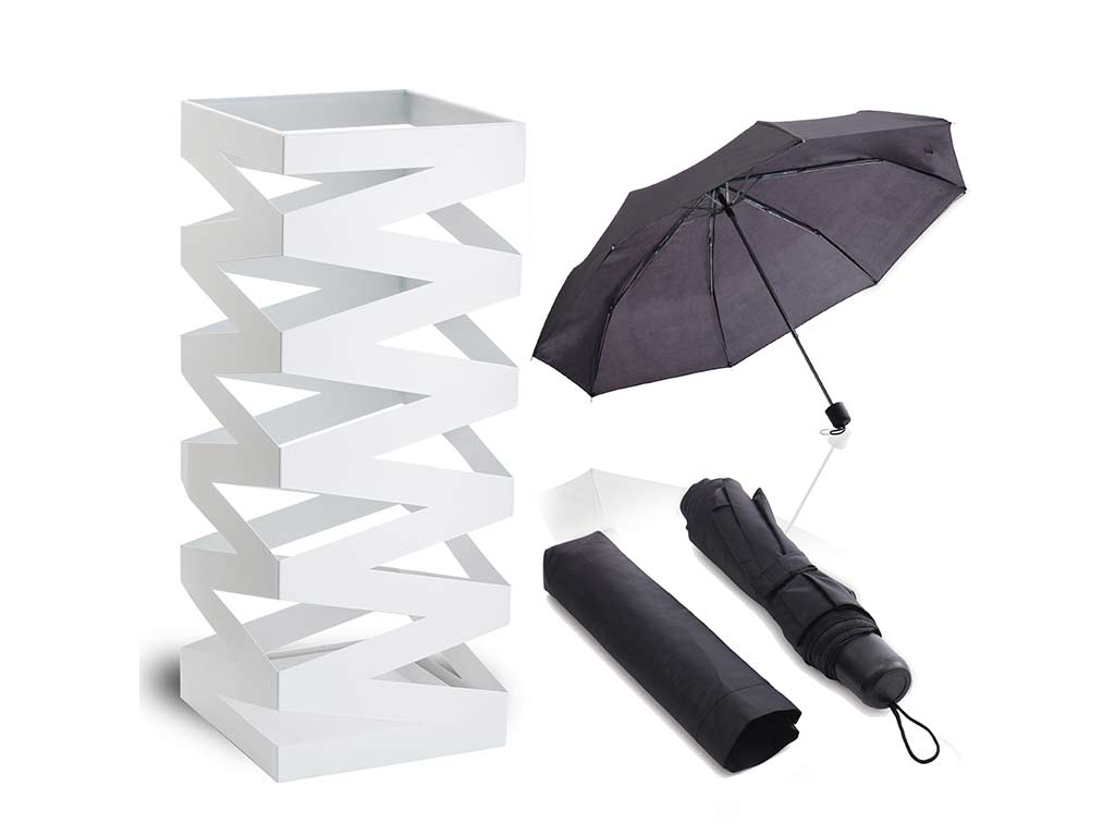 PORTA GUARDA-CHUVAS QUAD. ONDAS METAL BR cod. 3700560