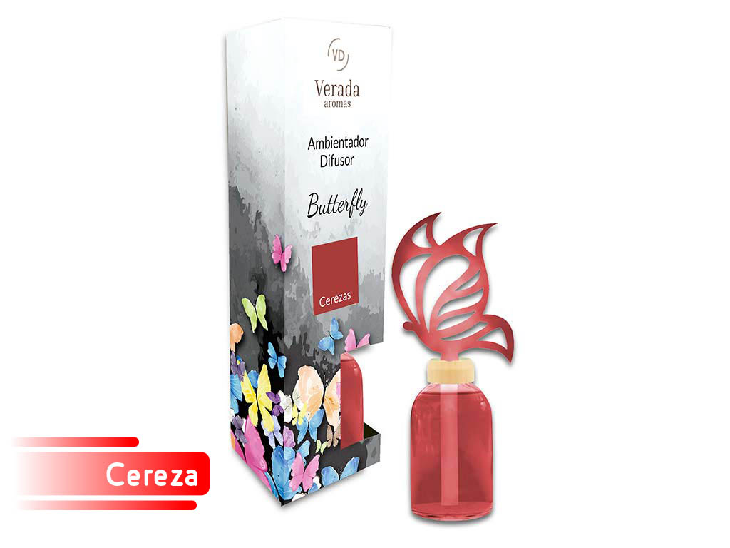 AMB. DIFUSOR BUTTERFLY (100ML)  CEREZAS cod. 4200133
