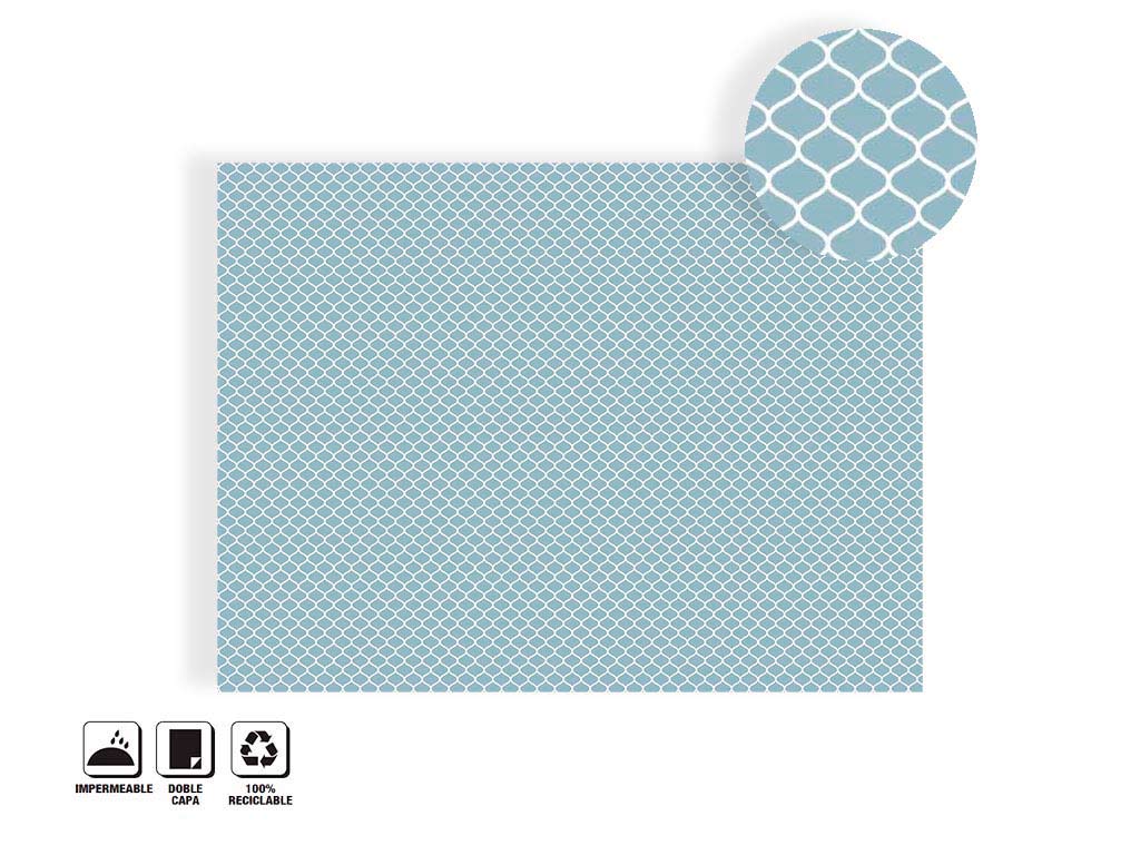 TABLECLOTH 132X178 BORDER BLUE cod. 5400095