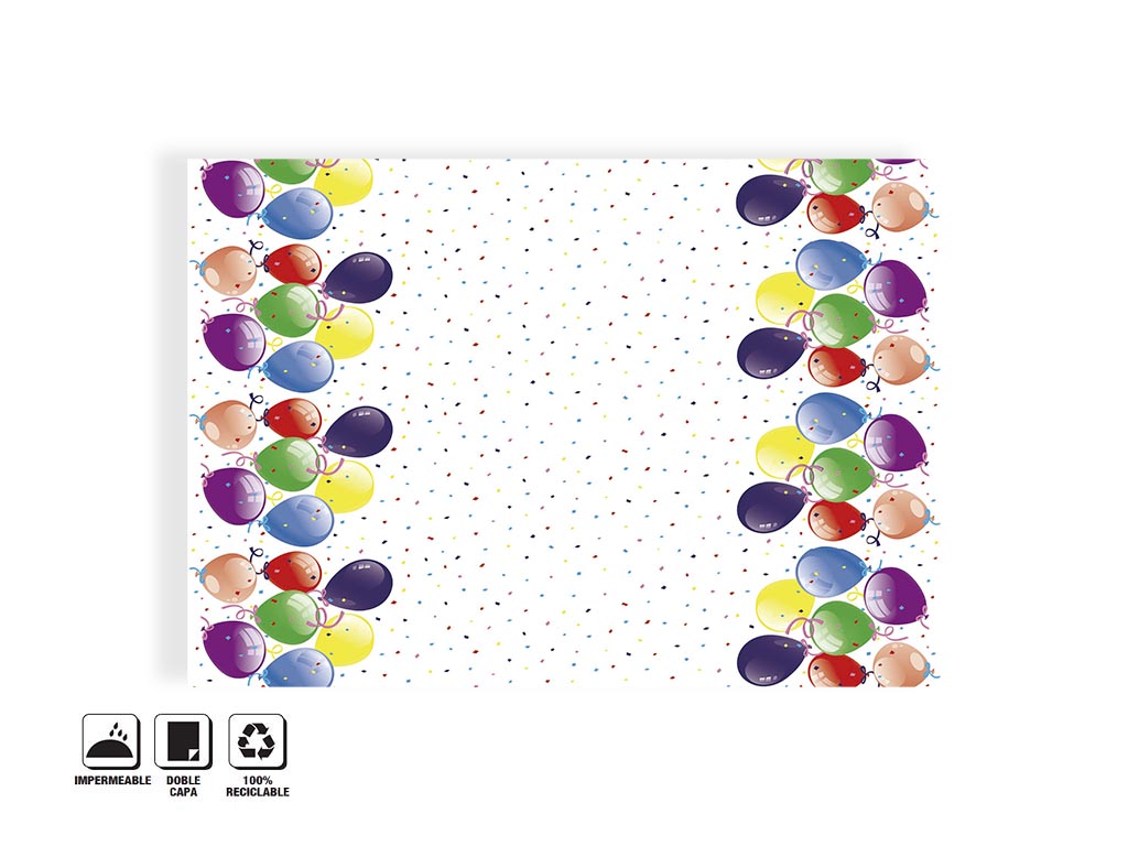 TABLECLOTH 132X178 COLORFUL BALLOONS cod. 5400111