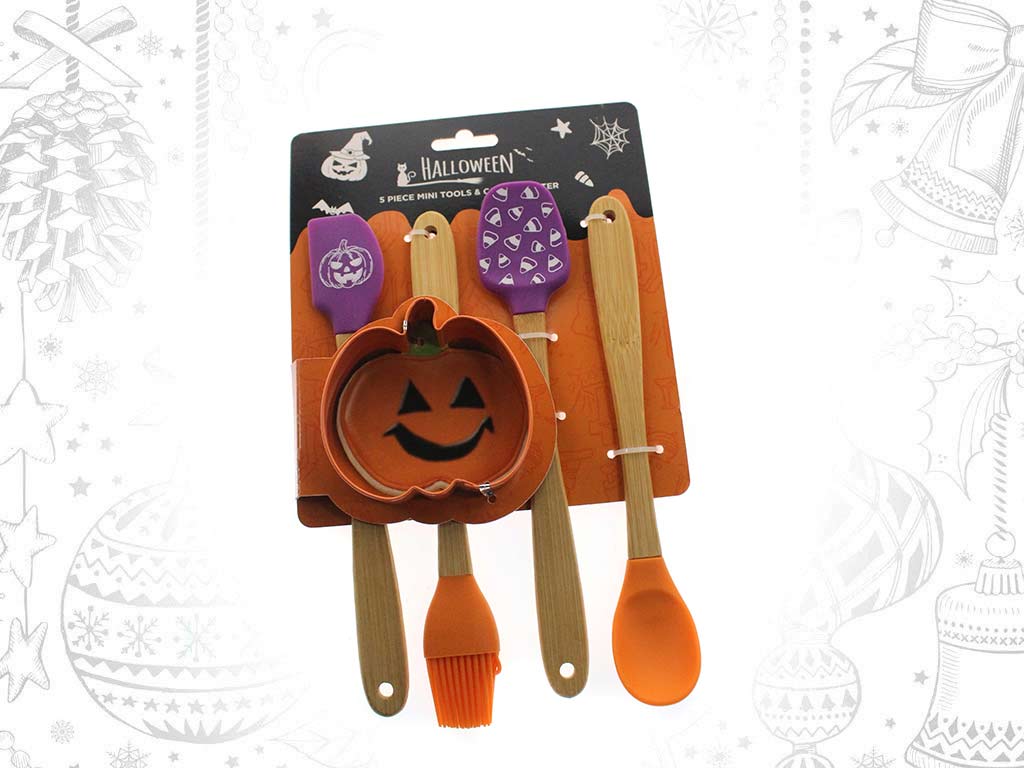 4 PCS. SET HALLOWEEN CUTTER/SPATULAS cod. 5500212