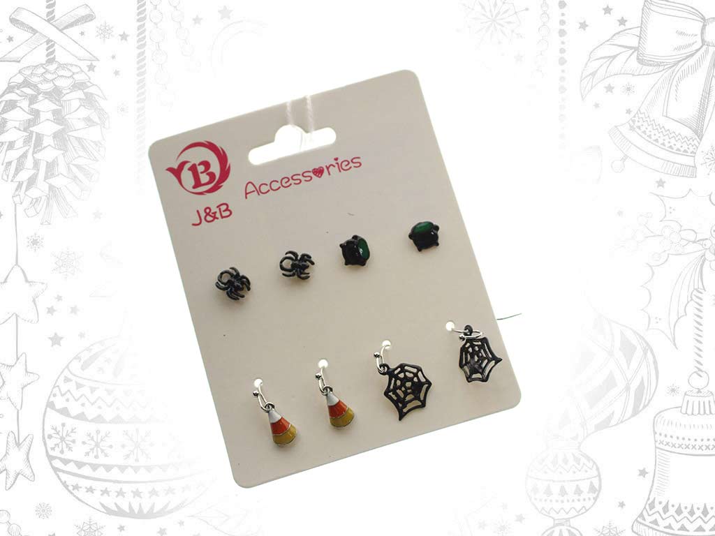 4 PACK HALLOWEEN EARRINGS cod. 5500299