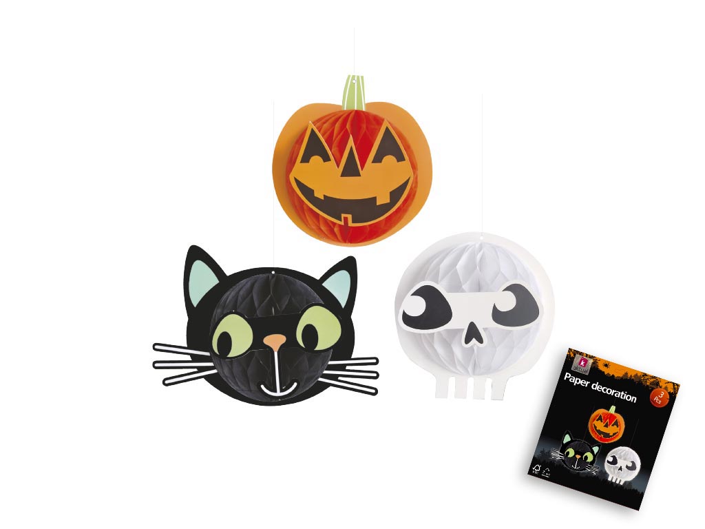 SET 3 PZ. DECORAZIONE HALLOWEEN cod. 5500328