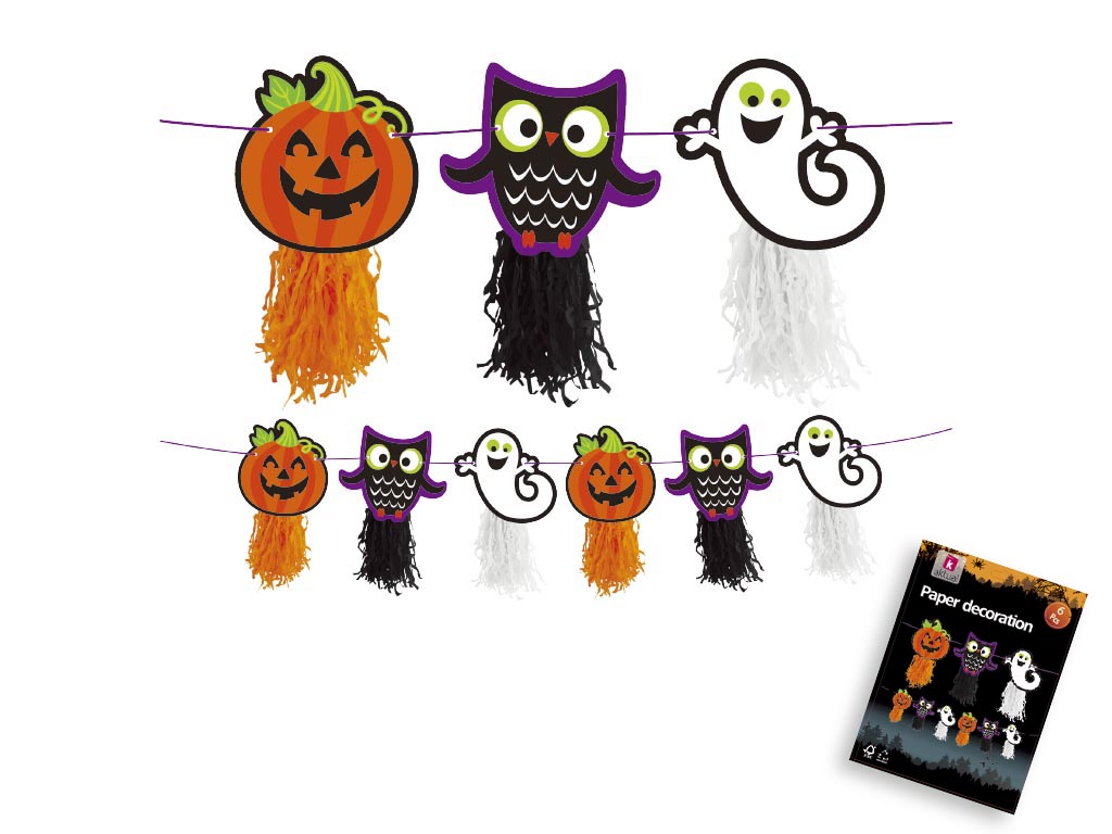 GUIRNALDA DECOR HALLOWEEN PAPEL 6 FIGURAS cod. 5500360