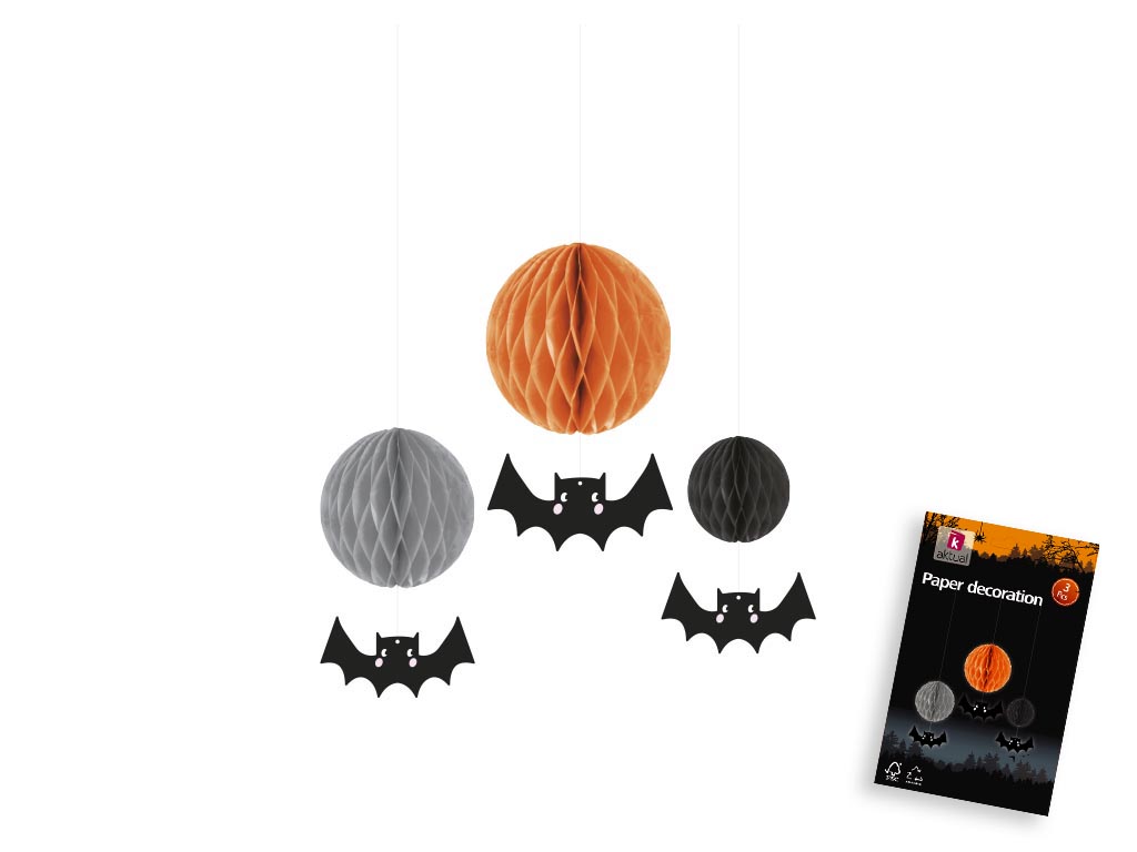 SET 3 PZ. DECORAZIONE HALLOWEEN cod. 5500379