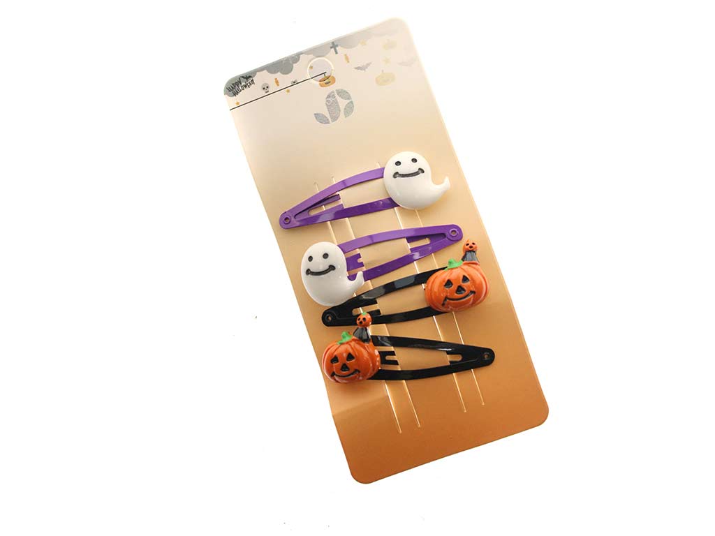 CLIPS HALLOWEEN FANTASMAS/CALABAZAS 4 PC cod. 5500433
