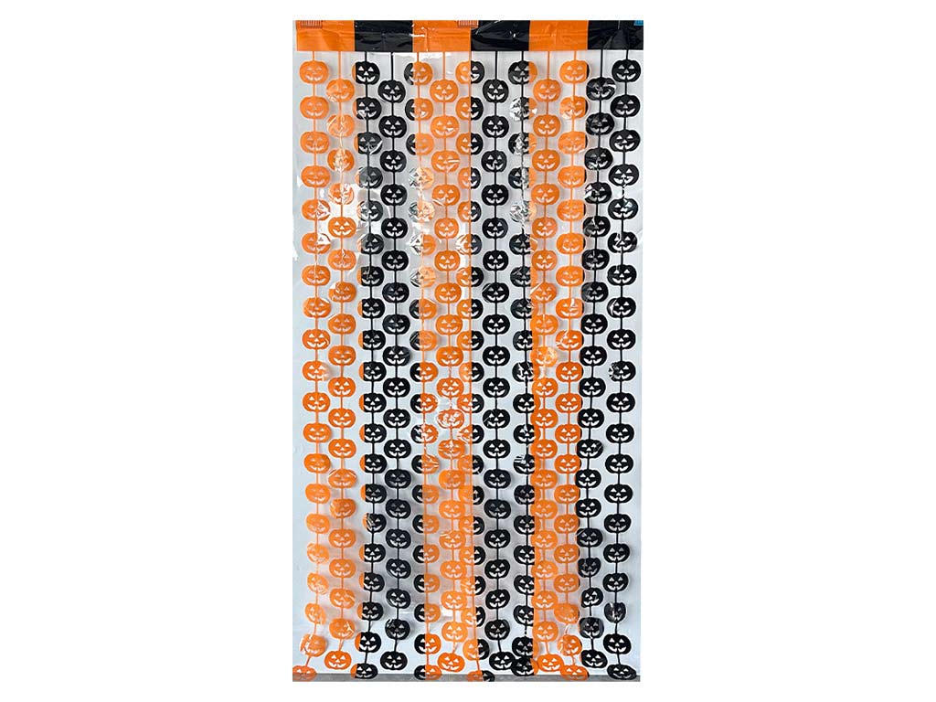 CORTINA CALAVERAS NEGRAS/NARANJA cod. 5500674