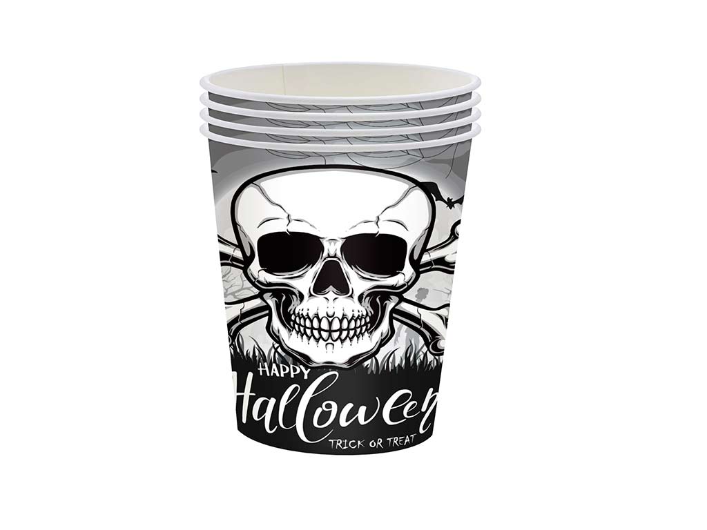 PACK 10 COPOS ESQUELETO HALLOWEEN cod. 5500696