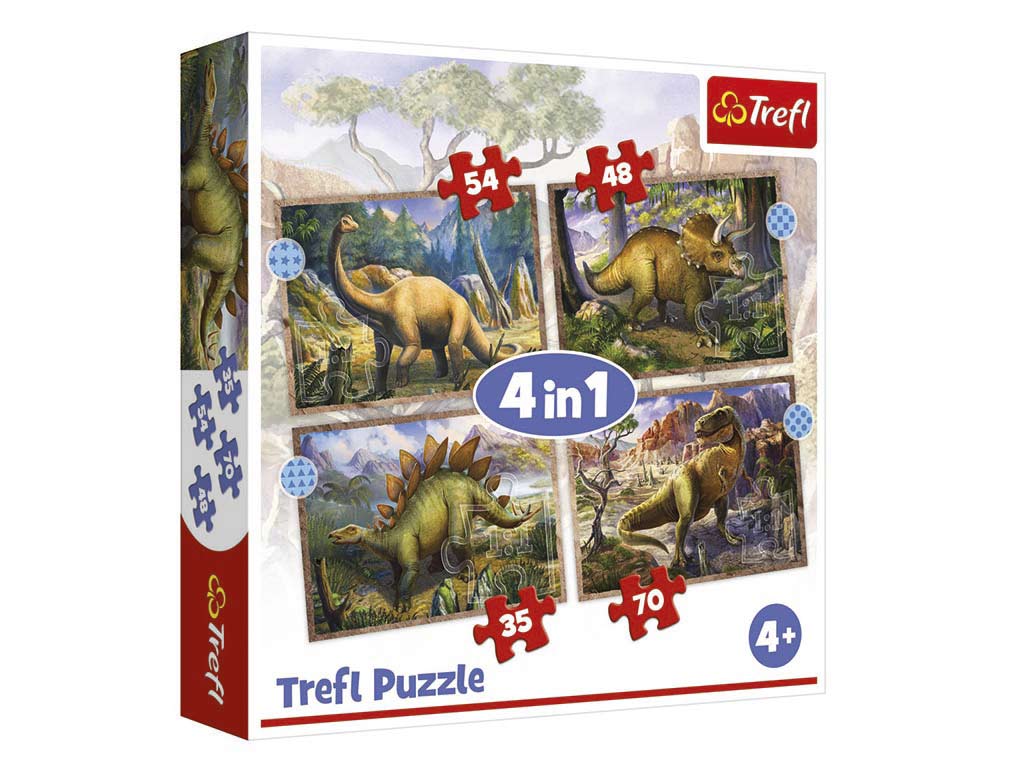 4 IN 1 PUZZLE DINOSAURS cod. 8000199