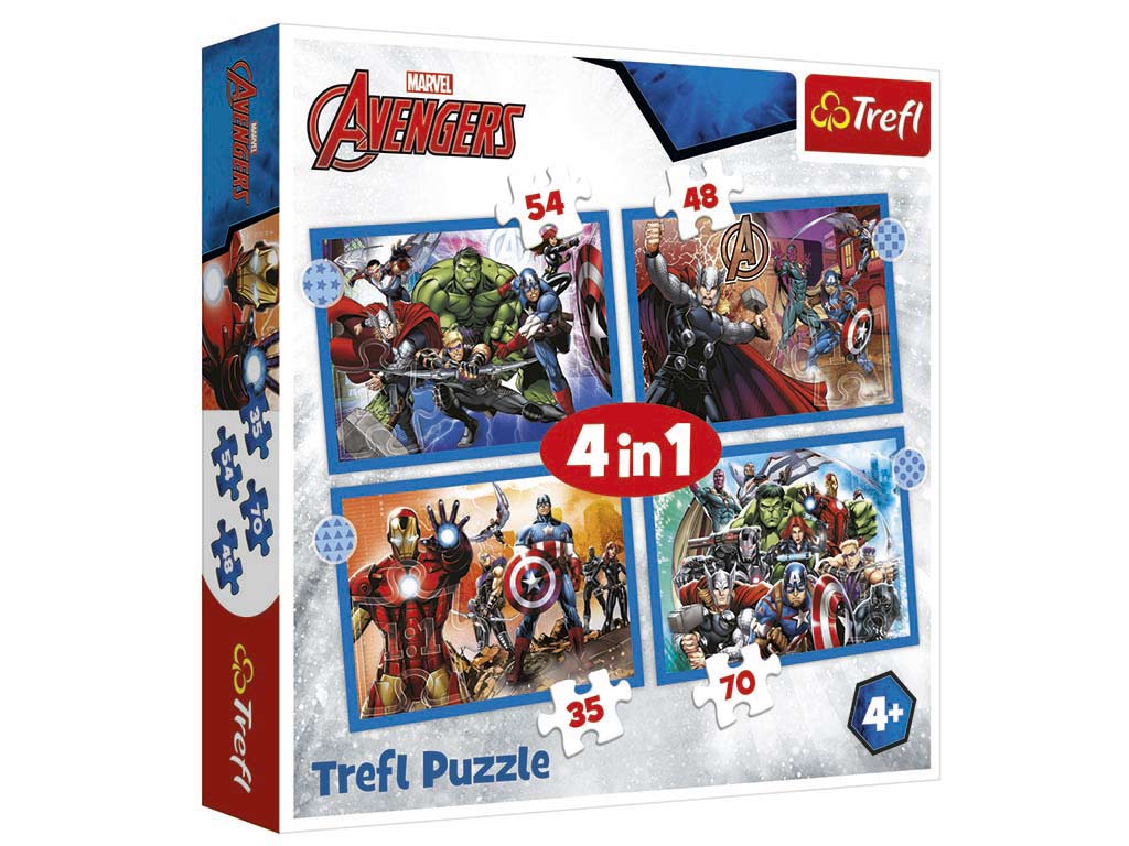 PUZZLE 4 IN 1 AVENGERS cod. 8000202