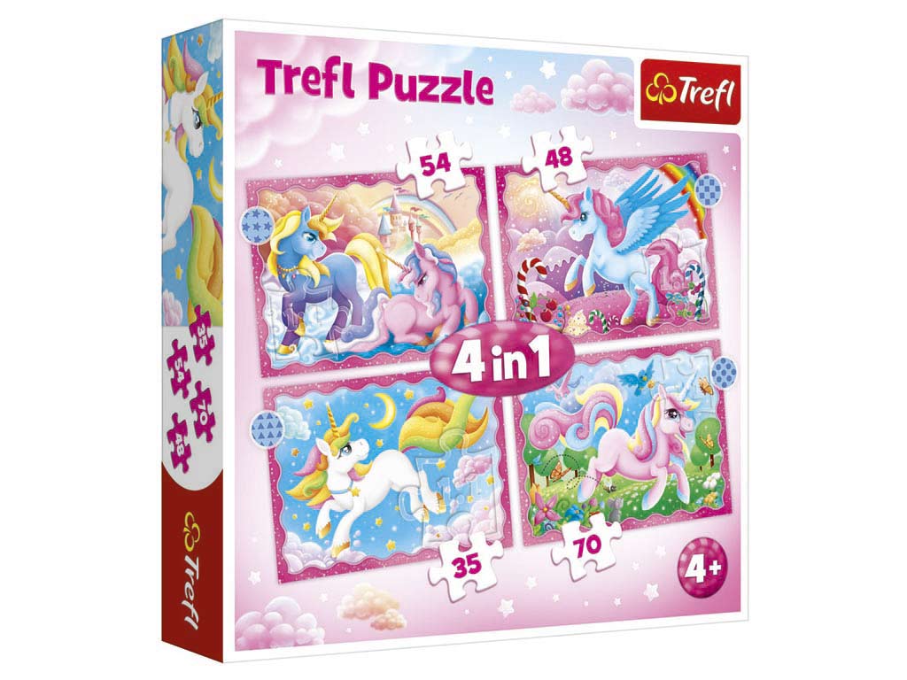 R.34389-PUZLE 4 EN 1 UNICORNIOS cod. 8000203
