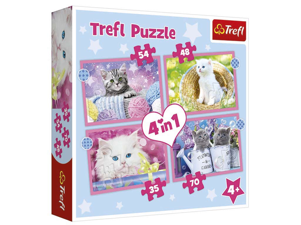 PUZZLE 4 IN 1 GATTI cod. 8000205