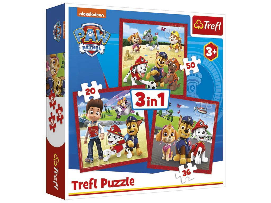 PUZZLE 3 IN 1 PAW PATROL cod. 8000218