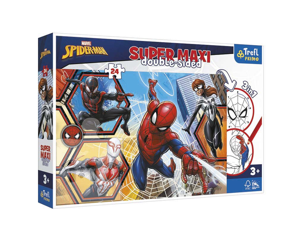 24 PCS. SUPER MAXI PUZZLE DOUBLE SPIDERM cod. 8000224