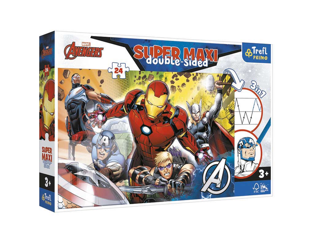 SUPER MAXI PUZZLE DOUBLE 24 PCS. AVENGER cod. 8000225