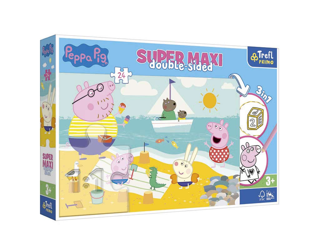 SUPER MAXI PUZLE DOBLE 24 PZS. PEPPA PIG cod. 8000227