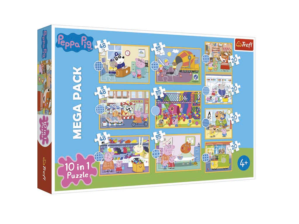 MEGA PACK PUZZLE 10 IN 1 PEPPA PIG cod. 8000238