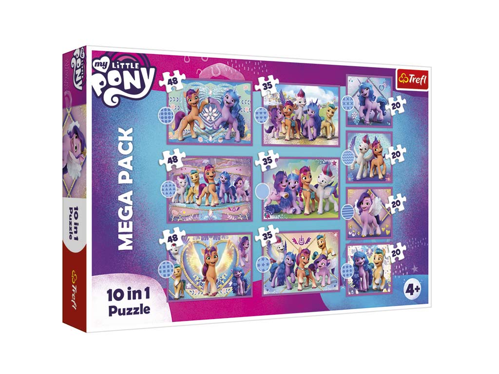 MEGA PACK PUZZLE 10 EM 1 MY LITTLE PONY cod. 8000239