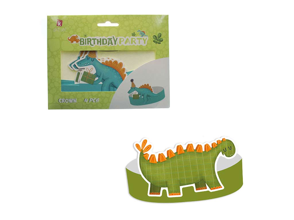 SET 4 CORONAS DINOSAURIO cod. 8000266