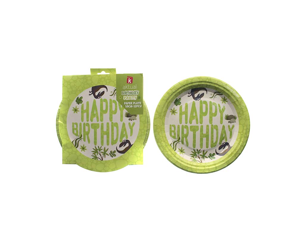 PACK 12 PLATOS 18CM. DINOSAURIO cod. 8000270