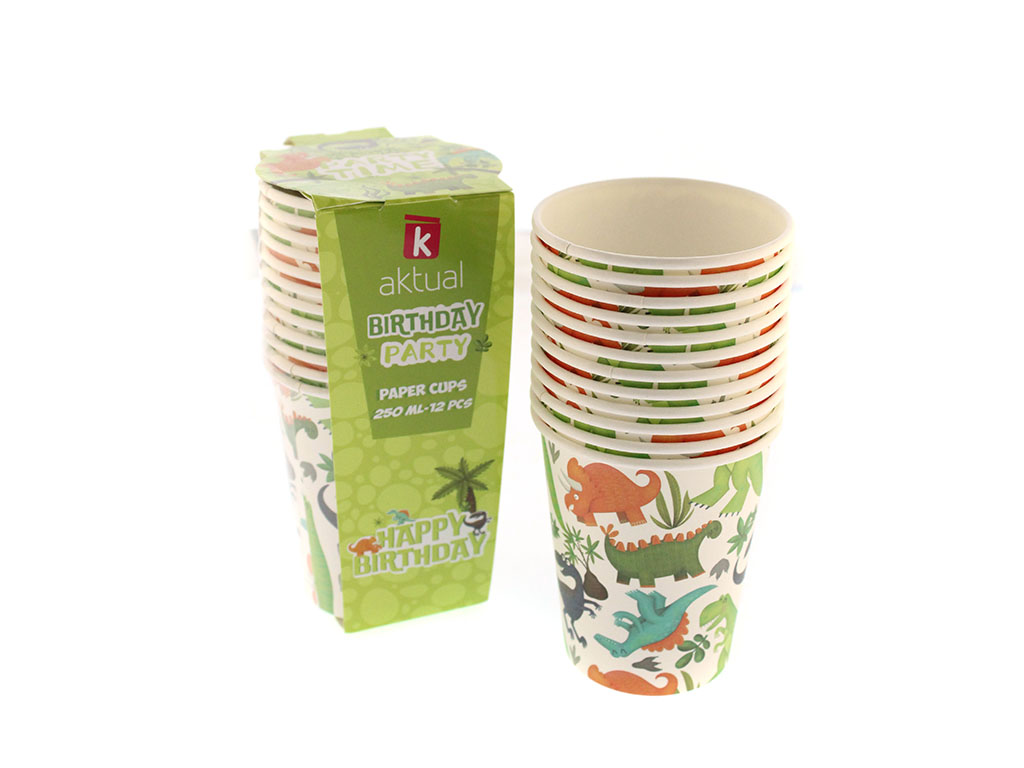 PACK 12 VASOS DINOSAURIO cod. 8000272