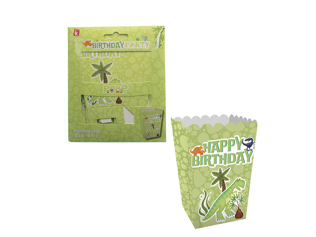 6 PCS. CAJA PALOMITAS DINOSAURIO cod. 8000278