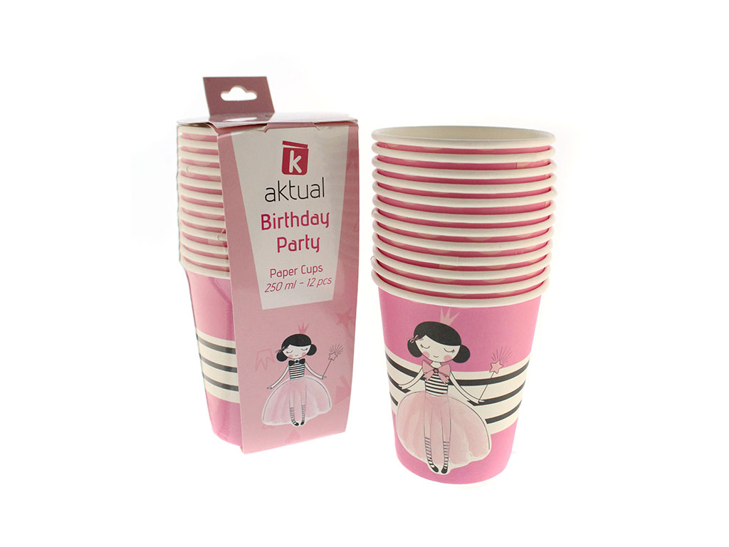 PACK 12 VASOS PRINCESS cod. 8000289