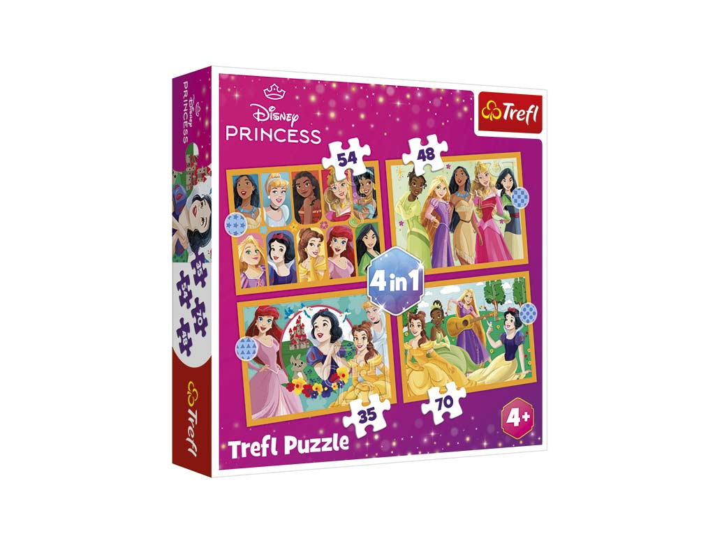 R.34651-PUZLE 4 EN 1 PRINCESAS DISNEY cod. 8000344