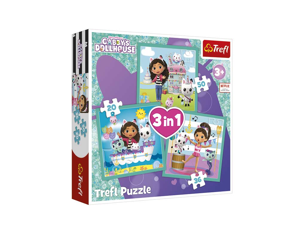 R.34871-PUZLE 3 EN 1 GABBYS DOLLHOUSE cod. 8000346